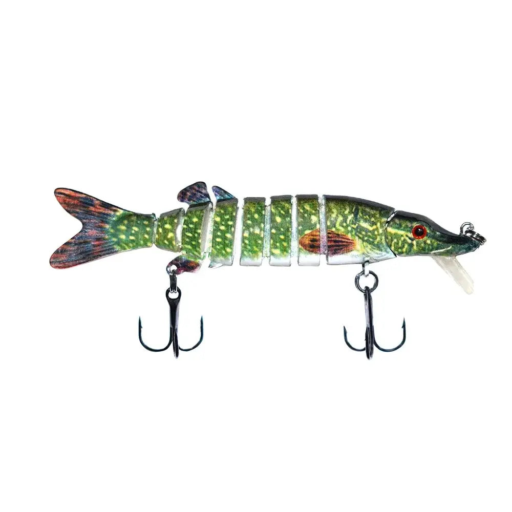 Lureswholesale® Nine section Pike with lip multi jointed fishing lure