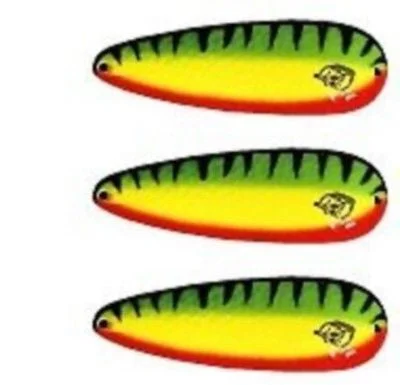 Three Eppinger Seadevle IMP Hot Mackerel Fishing Spoon Lures 1 oz 3 1/4" 62-389