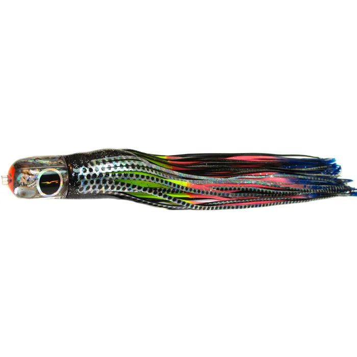 Black Bart Punisher Medium Heavy Tackle Lure - Black Dot/Rainbow