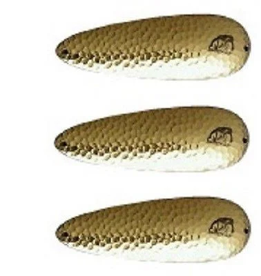 Three Eppinger Seadevle IMP Hammered Brass Fishing Spoon Lure 1 oz 3 1/4" 62-63