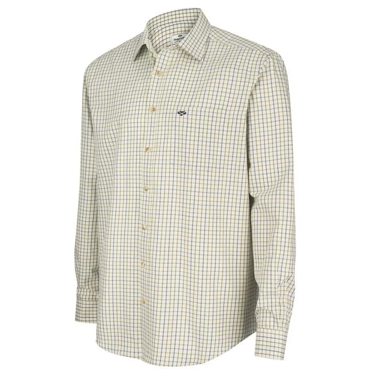 Hoggs of Fife Inverness Cotton Tattersall Shirt -  Navy/Olive