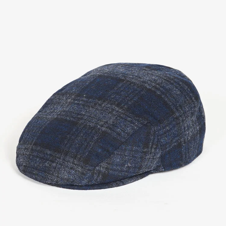 Barbour Moons Tweed Flat Cap - Navy Plaid