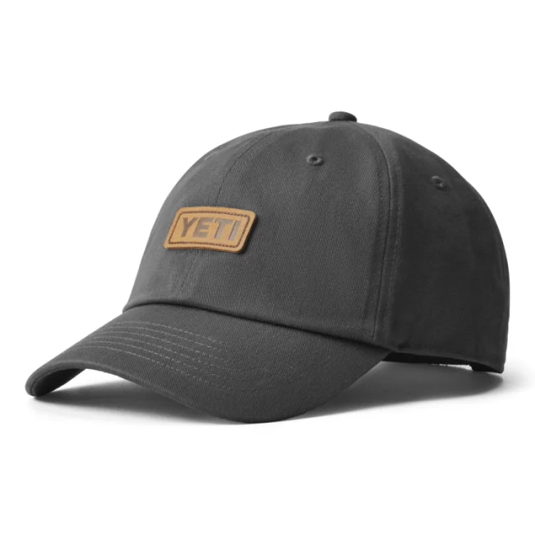 Yeti Leather Logo Badge Trucker Cap - Dark Grey