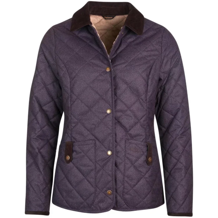 Barbour Ladies Snowhill Quilt Jacket - Elderberry-Natural