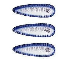 Three Eppinger Rokt Devlet White/Blue Fishing Spoons 1 1/4 oz 2 1/4" 11-74