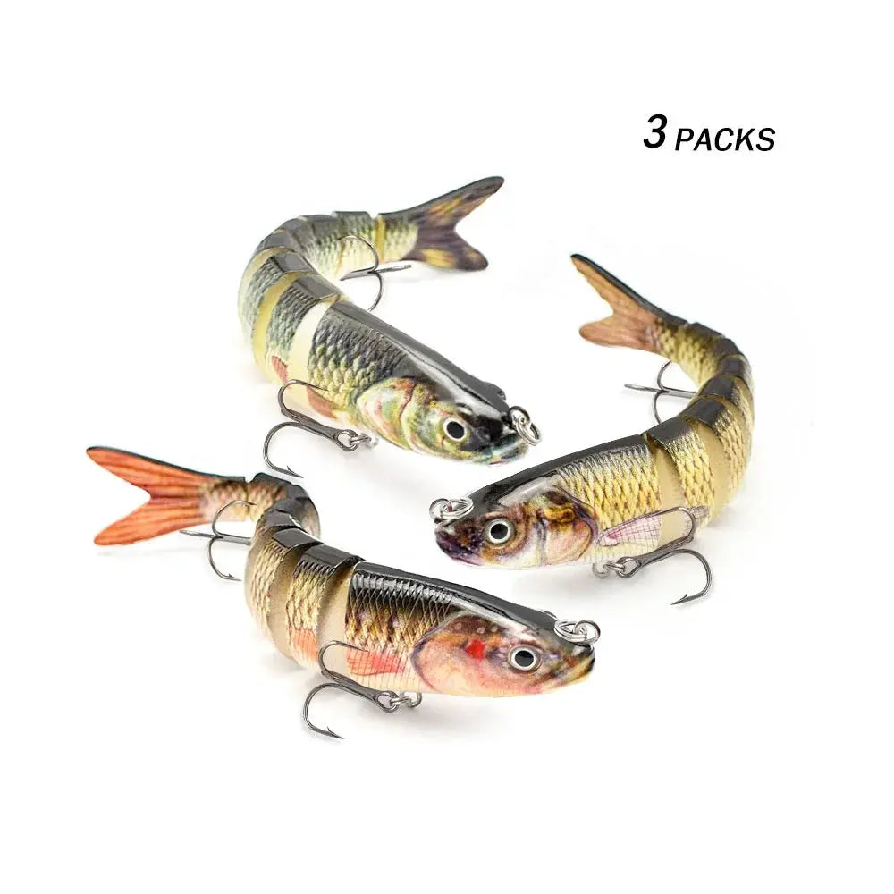 Lureswholesale® 8 segment Wobblers multi Jointed  Fishing Lures