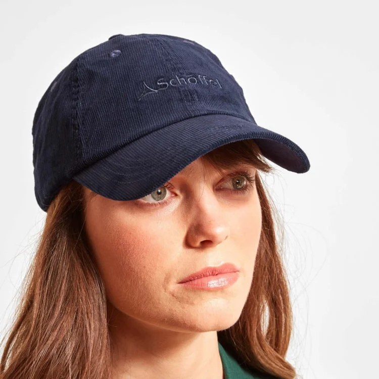 Schoffel Unisex Haddon Cord Cap - Navy