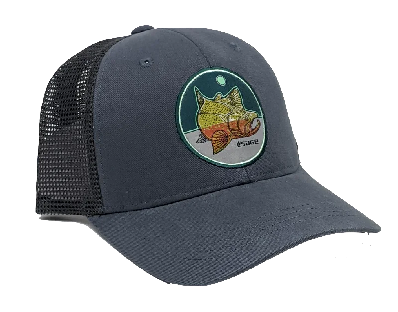 Sage Rainbow Trout Patch Trucker Cap - Blue