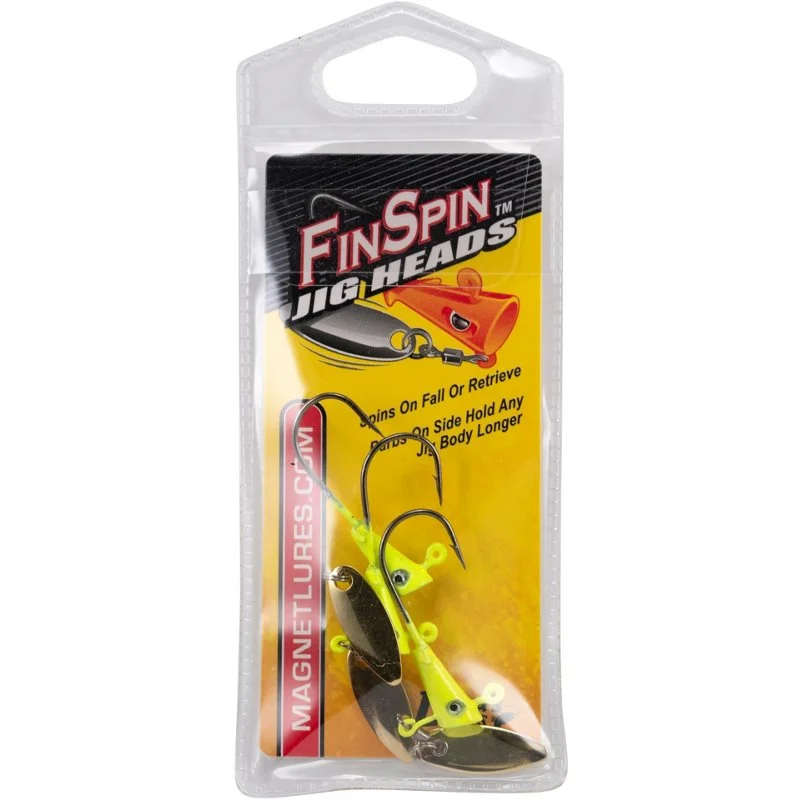 Leland 17409 Fin Spin 3Pc Pack 1/16 Oz Chartruese