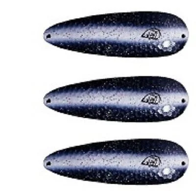 Three Eppinger Huskie Junior Pearl/Black/White Fishing Spoons 2 oz 4 1/2" 7-339