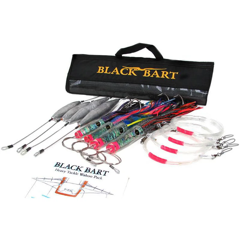 Black Bart Wahoo Rigged Heavy Lure Pack 50-80 Pound Tackle