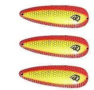 Three Eppinger Rokt Devlet Chartreuse/Orange Fishing Spoons 1 1/4oz 2 1/4" 11-73