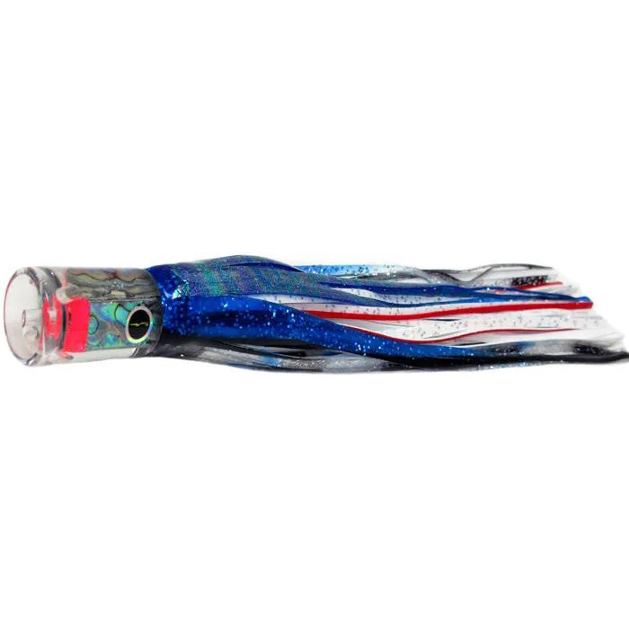 Black Bart El Squid Senior Medium Tackle Lure - Blue Foil/White