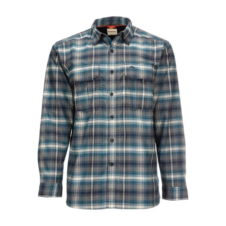 Simms Coldweather LS Shirt - Atlantis Steel Plaid