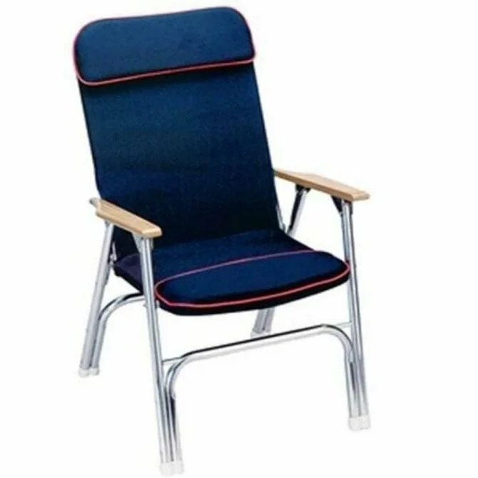 Sea Choice - Padded Deck Chair Navy With Red Piping