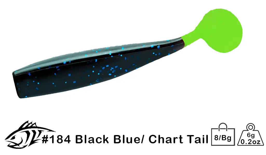 184 Black/Blue Chart Tail