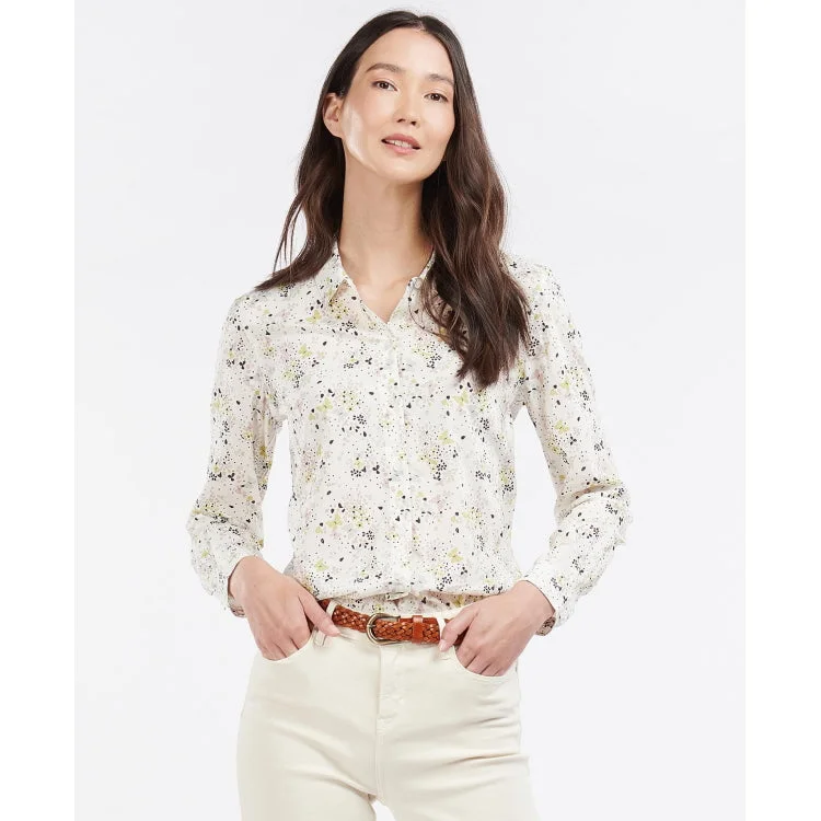 Barbour Ladies Safari Shirt - Off White Country Print