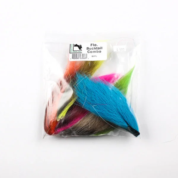 Hareline Florescent Bucktail Combo Pack