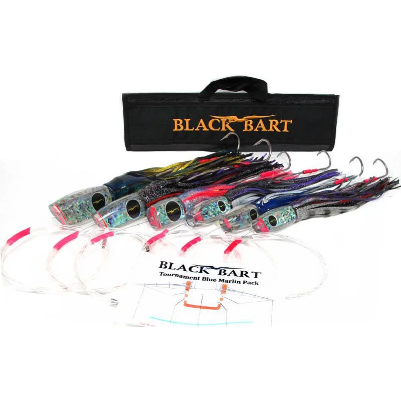 Black Bart Tournament Blue Marlin Rigged Lure Pack 80-130 Pound Tackle