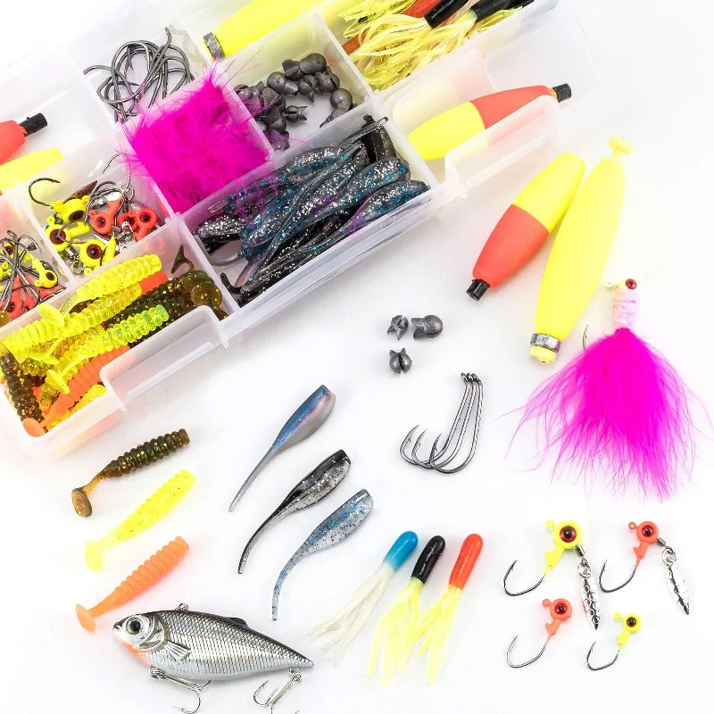 Dr.Fish 179pcs Crappie Tackles Lures Kit