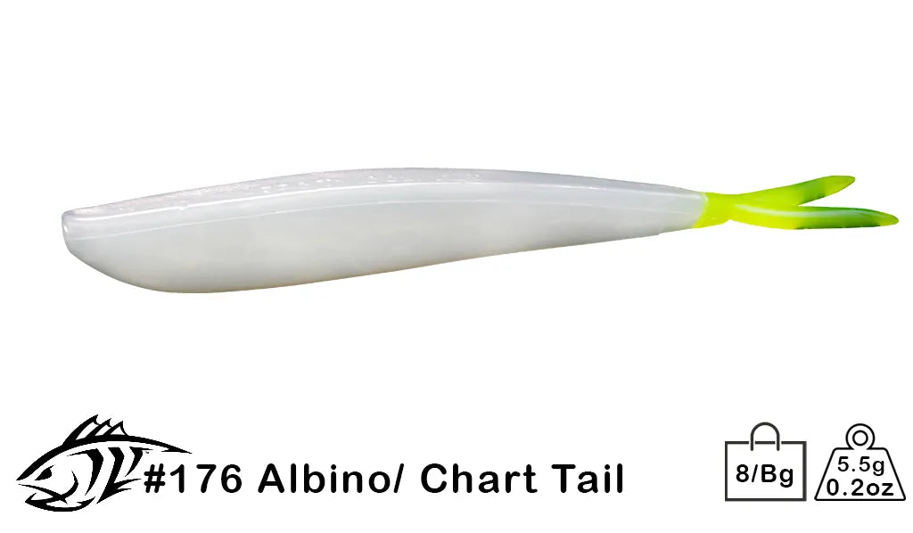 176 Albino Chartreuse Tail