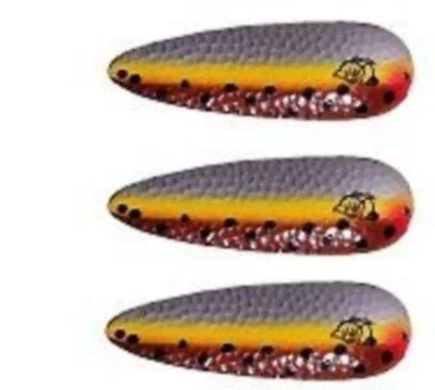 Three Eppinger Big Ed Brown Trout Fishing Spoon Lures 7/8 oz  5 3/4" 37-7