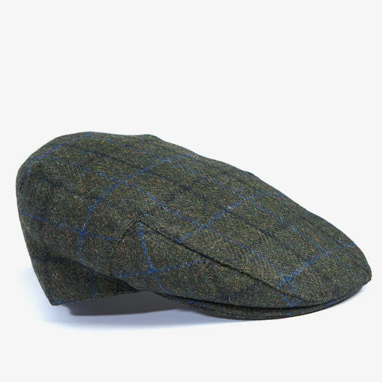 Barbour Moons Tweed Flat Cap - Green