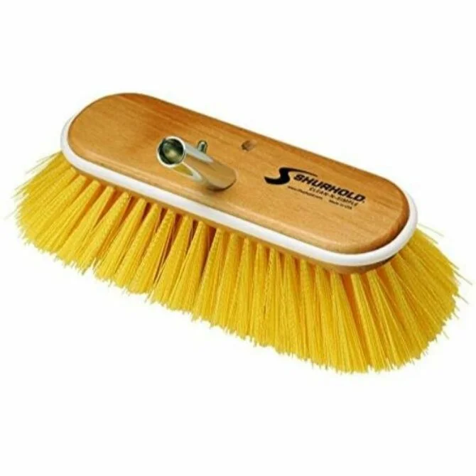 Shurhold - 10" Deck Brush with Medium Yellow Polystyrene Bristles