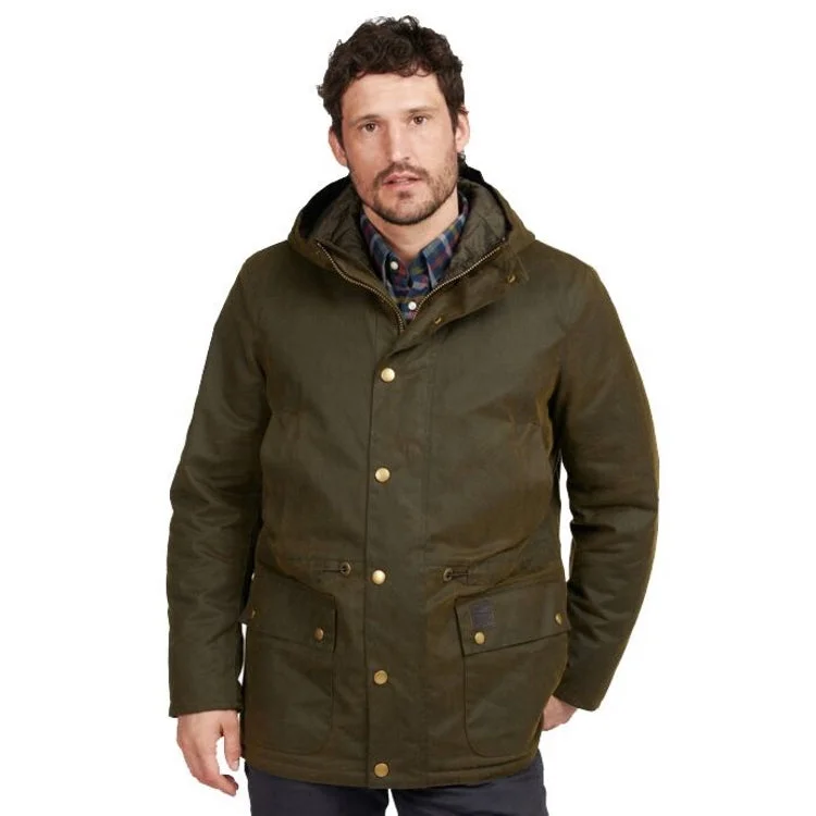 Barbour Ripon Wax Jacket - Olive Size XL