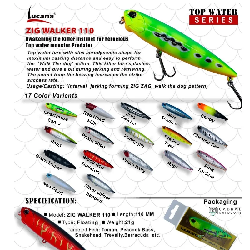 Lucana Zig Walker Hard Lure | Size: 11cm | 21g