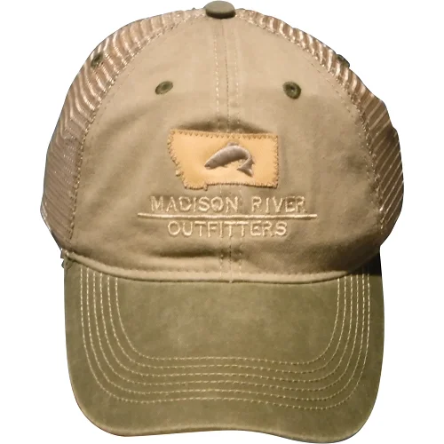 MRO MT Fish Legend Trucker Cap - Khaki/Khaki/Conifer