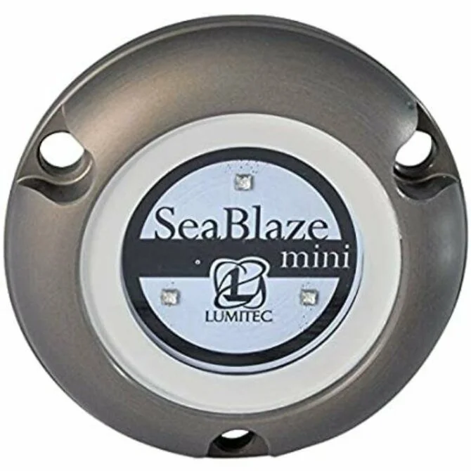 Lumitec - SeaBlaze Mini Underwater Light, Brushed, Blue, 2-Pack