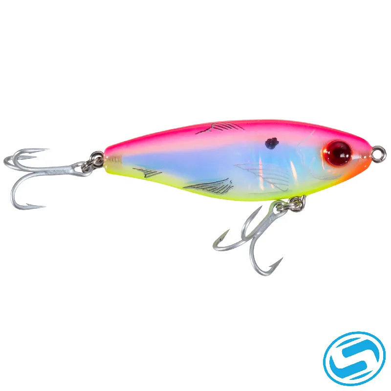 Fluorescent Hot Pink Back/Chartreuse Belly/Silver Luminescence - EC