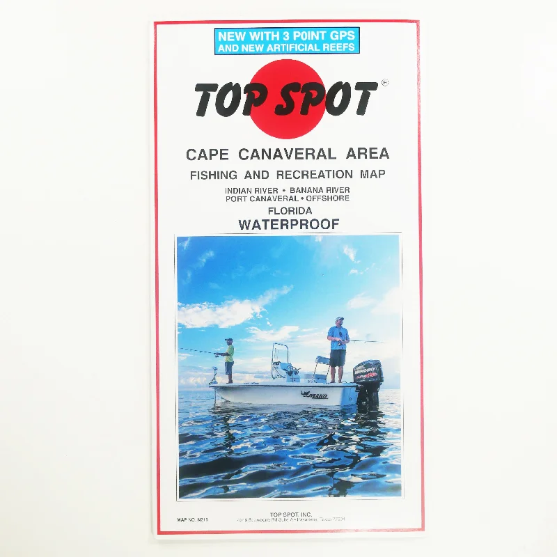 (NEW VERSION BEING UPDATED CURRENTLY) N218 CAPE CANAVERAL AREA - Top Spot Fishing Maps - FREE SHIPPING