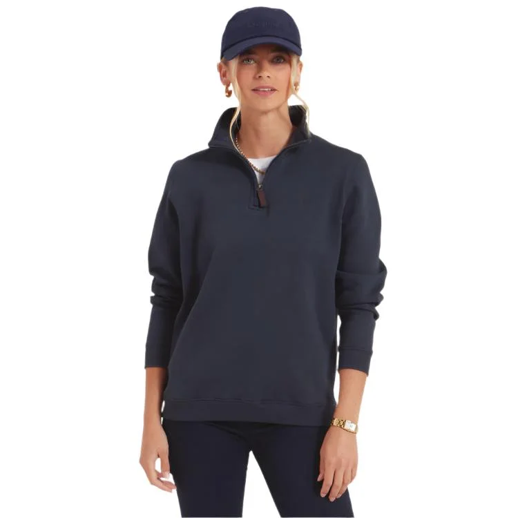 Schoffel Ladies Sennen Cove 1/4 Zip Sweatshirt - Navy