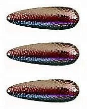 Three Eppinger Rok't IMP Nickel Blue/Red Fishing Spoons 3/4oz 2 1/4" 12-276