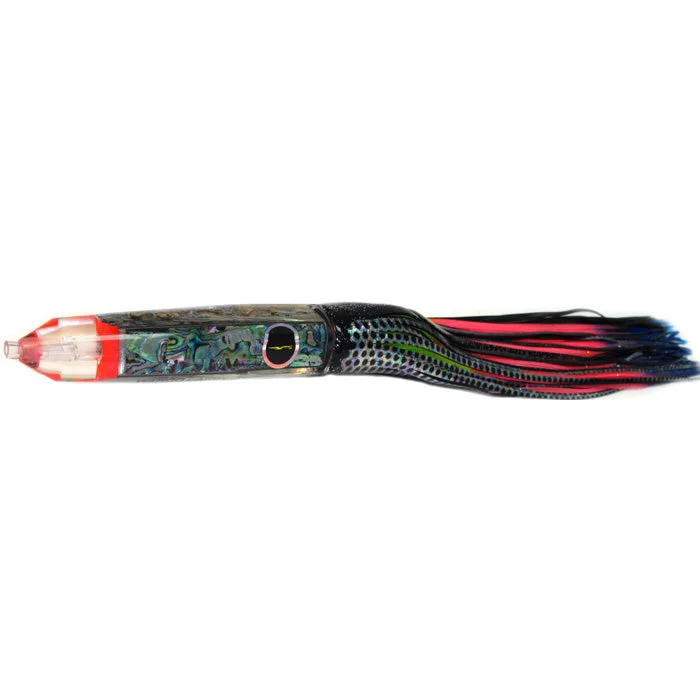 Black Bart Wahoo Candy Medium Heavy Tackle Lure - Black Dot/Rainbow