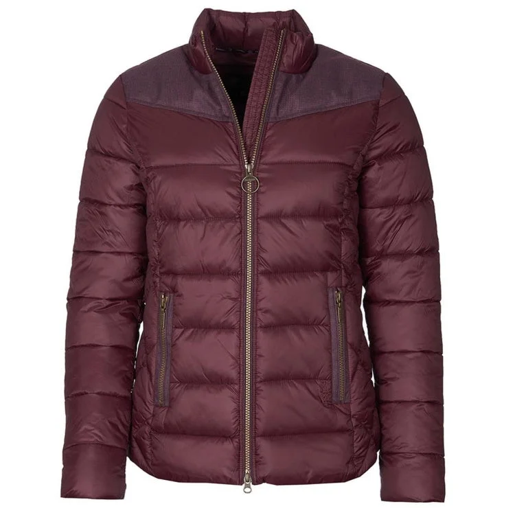 Barbour Ladies Ingham Quilt Jacket - Winter Blackberry/Natural