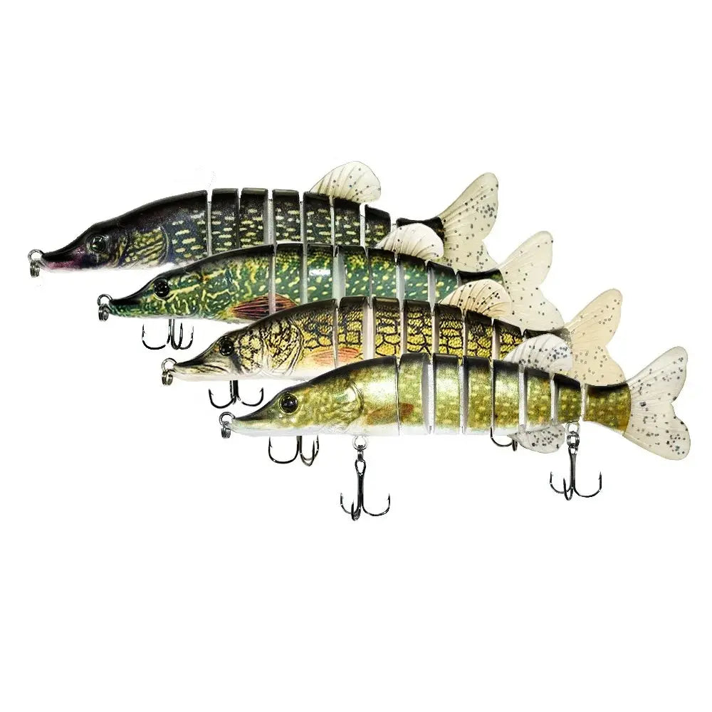 Lureswholesale® Super Flexible 9 segmented Pike Muskie lure