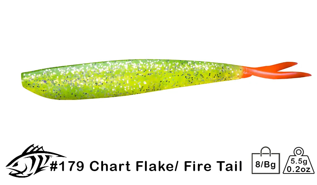 179 Chartreuse Flake Tail